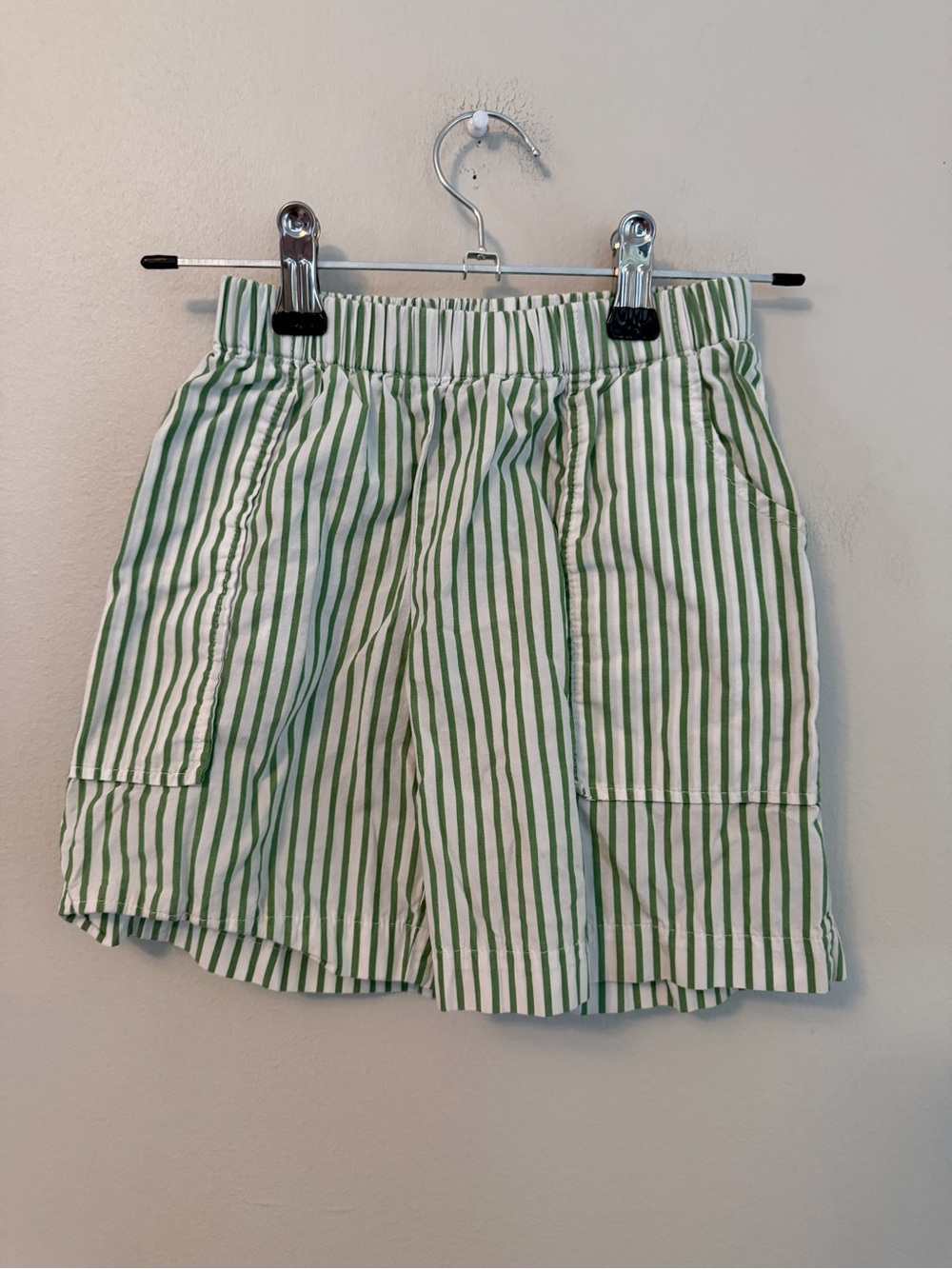 Hannah Kate Green Striped Shorts